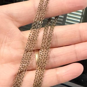 10 ft  Antiqued Brass Tiny Flat Soldered Cable Chain 2mm