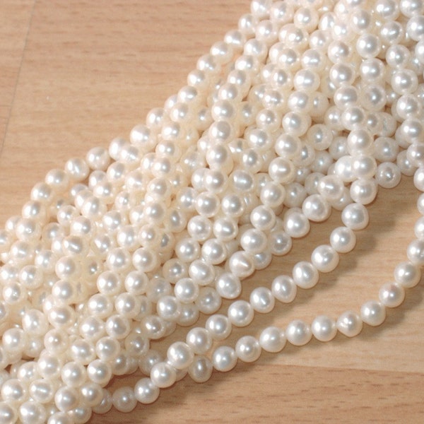 one strand 14 inch  fresh water potato pearls 5-6mm