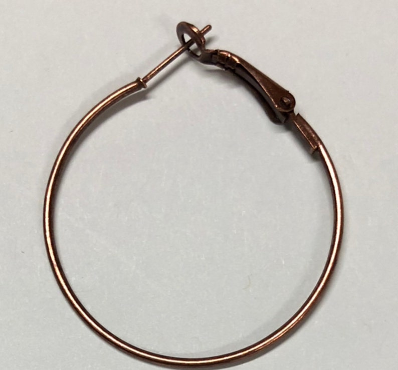 20 pcs Antiqued copper Earrings Hook 35mm image 4