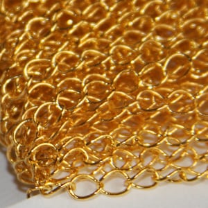 Best Deal Ever Gold Plated Curb Chain 3.8x4.5mm Bulk Gold - Etsy