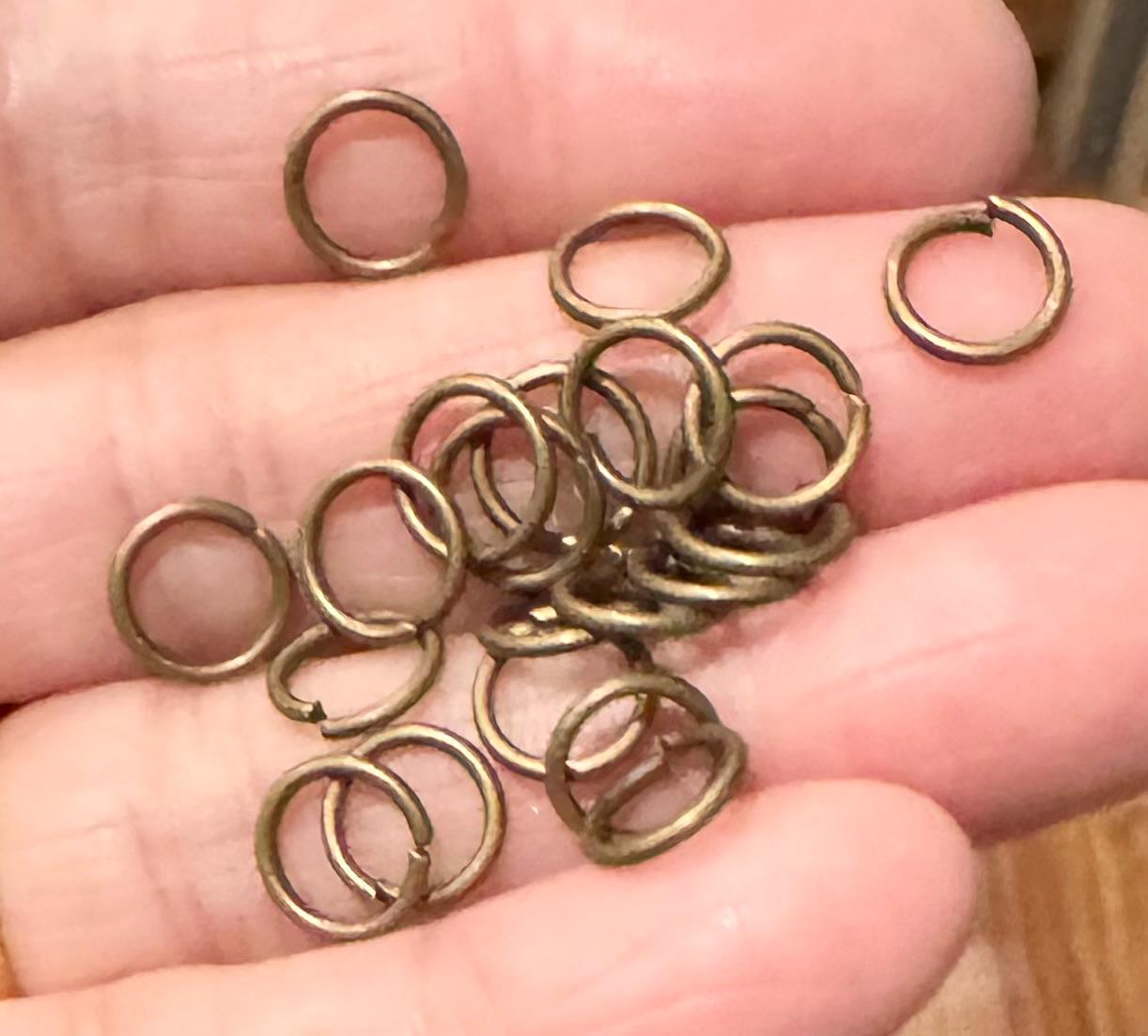 アンティーク真鍮製ジャンプリング 8mm 100個 - Etsy 日本
