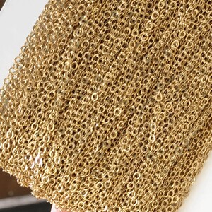 10 Ft Gold Plated Chain 2 Mm Tiny Flat Solder Cable Chain, Bulk Small ...