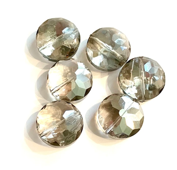 Flat round on sale crystal beads