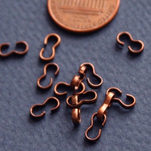 50 pcs  Antique Copper 3 shape connector links 8x4mm