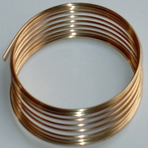 5 ft  14K Gold filled round wire 24g - Half Hard