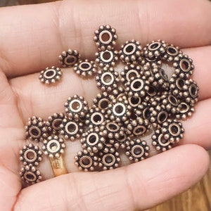 100 pcs  antique copper flower spacer Daisy spacer 6mm