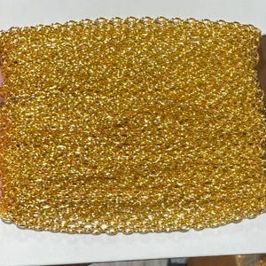45 ft  Gold Plated round cable chain 2.5X3.5mm - unsoldered