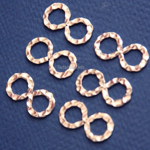 Silver plated hammered connector link 12x24mm - open links