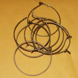 100 pcs of Antique brass hoop 25mm image 3