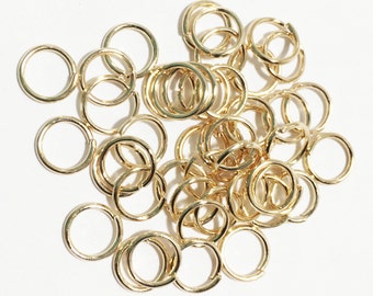 Bulk 500 pcs of Gold color jumprings 6mm 20 gauge, open jumprings, light gold jumprings