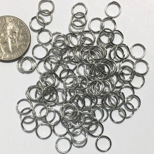 Bulk 550 pcs  antiqued silver jumpring 6mm round 21 gauge, platinum color steel jumprings 6x0.7mm