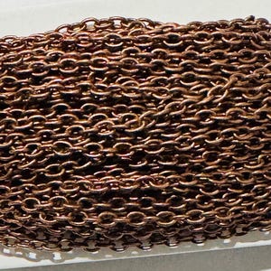 45 ft  Antiqued copper round cable chain 2.6X3.9mm - unsoldered