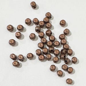 100 pcs  antique Copper  square cube beads 4mm