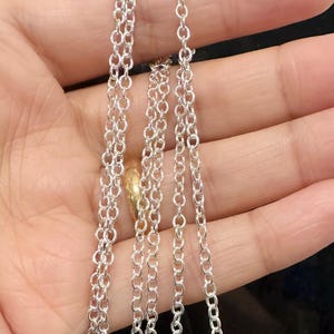32ft spool  Silver Plated soldered round cable chain 2.1x2.7mm