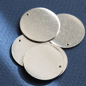 10 pcs of Stainless steel flat coin disc 25mm