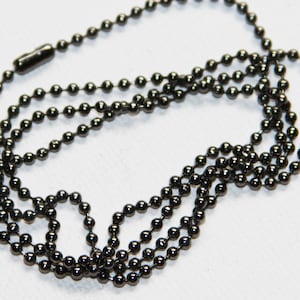 5 strengen 24-inch bronskleurige kogelketting met connector 1,8 mm, afgewerkte ketting