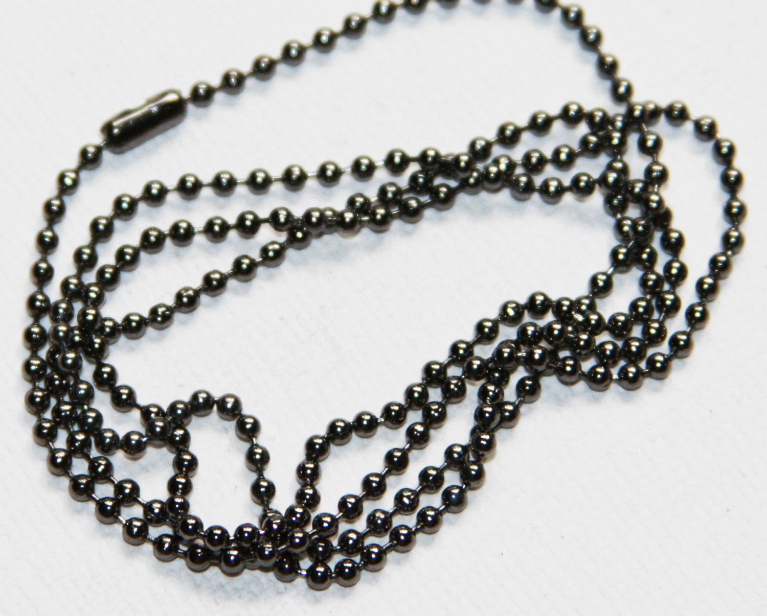 5 Strands 24 Inch Gunmetal Ball Chain With Connector 1.8mm