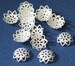 100 pcs  silver plated brass  filigree bead caps 12mm 