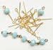 Bulk 500 Gold color Steel eye pins 20mm long  21 gauge 