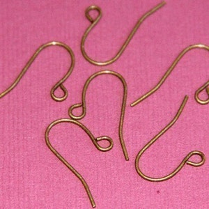 100 pcs antiqued brass earrings hook 20X11mm image 1