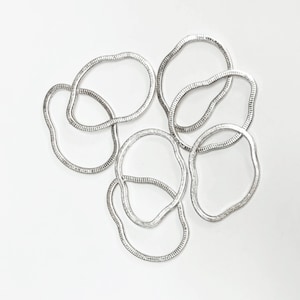 80 Antiqued Silver Alloy Linking Rings: 31x22mm Connectors