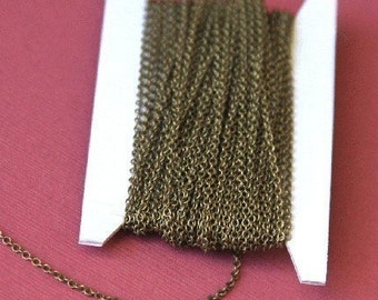 32 ft spool  Antique Brass Chain round cable chain 2x1.5mm