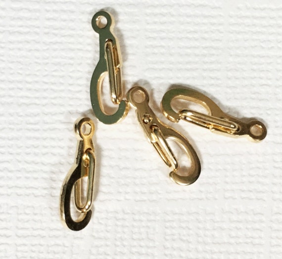 20 pcs pf gold plated  Lobster claw clasp 14X5mm self closing