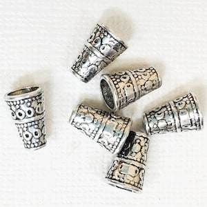 18 Antique Silver Alloy Bead Cones: 10x7mm Jewelry Findings