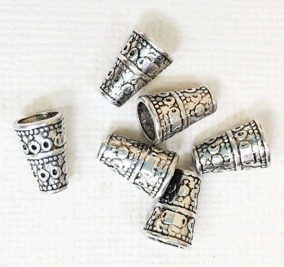18 Antique Silver Alloy Bead Cones: 10x7mm Jewelry Findings
