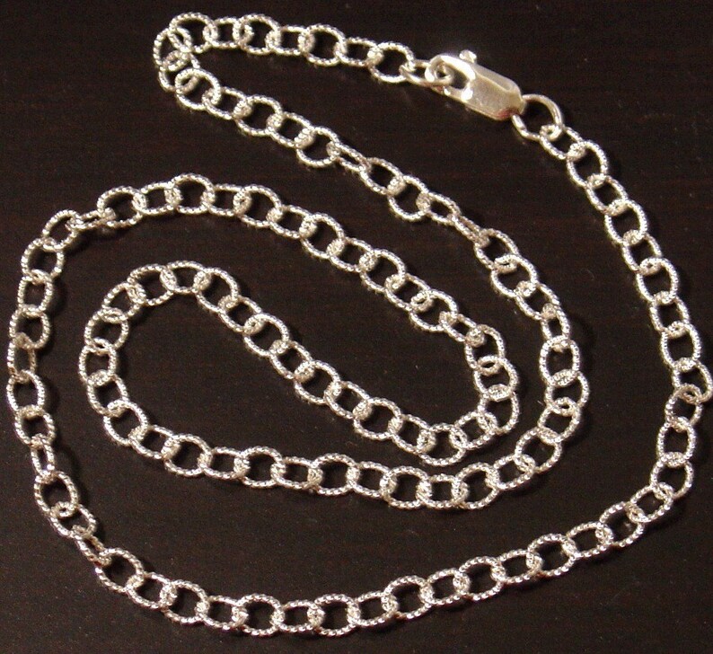Sterling Silver Twisted Oval Cable Chain 18 Inch 5.4x4.3mm Etsy