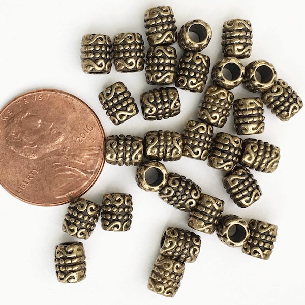 Brass Tube Beads Etsy