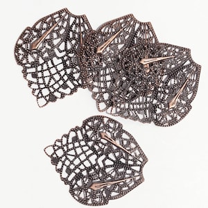 Bulk 100 pcs  antiqued copper filigree pendant 48x41mm, copper filigree  drop, Rhombus  filigree drop