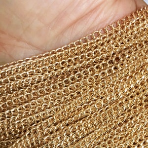 10ft Gold Plated Curb Chain: Iron Unsoldered Chain (4x3mm)