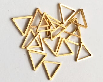 Bulk 1000 Gold Plated Brass Triangle Links - 8mm Connectors