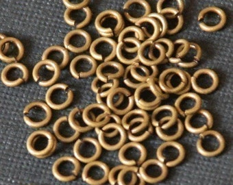 30 Antiqued Brass Donut spacer beads 8x5mm