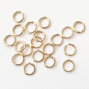Bulk 500 Gold Plated Jump Rings: Brass Jewelry Supplies (6mm, 18 Gauge)