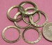 15 pcs  Antiqued Brass hammered circle link 16mm 