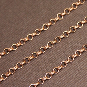 5ft Antique Copper Finished Rollo Chain 3.1 Mm Solder Links - Etsy