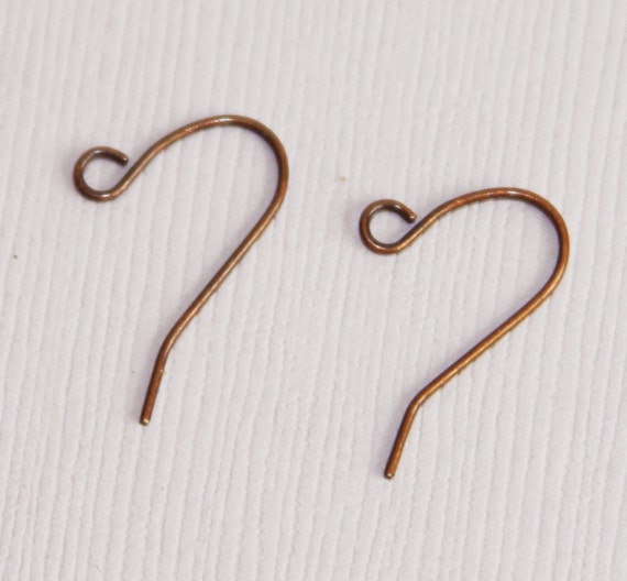 Antiqued Copper Earrings Hook 20x11mm 100 Pcs