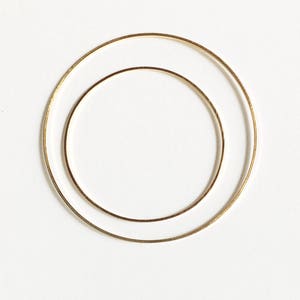 Bulk 100 pcs  Gold plated brass round connector rings 40mm