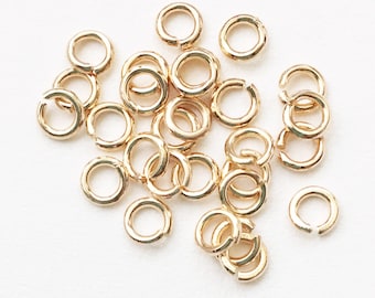 1000 Gold Plated Jump Rings 5mm, 18 Gauge: Brass Jewelry Supplies