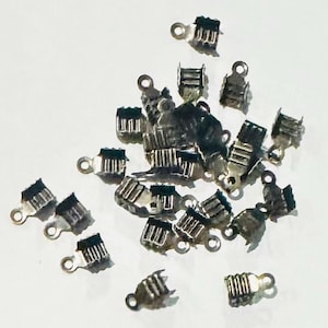100 pcs  Antique brass Cord end tips/teminators 6.5x4mm