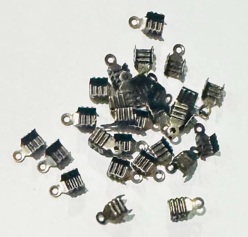 100 pcs Antique brass Cord end tips/teminators 6.5x4mm image 2