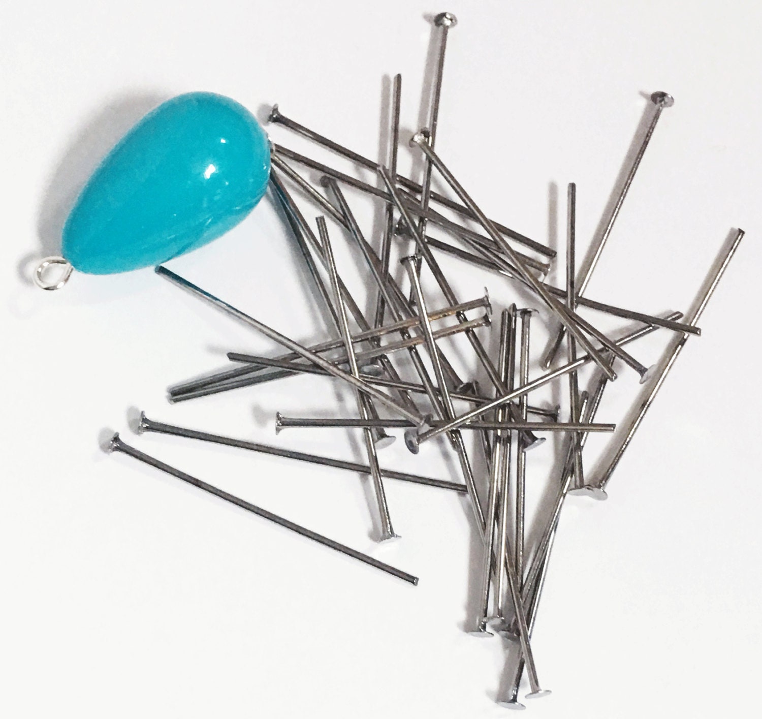 Glass Head Pins, 2 Inch German Made Pins, Drapery Pins, Sewing Pins, Glass  Straight Pins, Strainght Pins, Hat Pins, Glass Head Pin