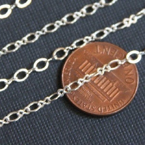 10 ft  Silver Plated Figure 8 Connector Chain 2.9X 3.3mm links