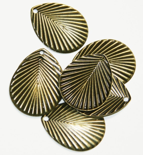 Antik Bronze Blatt Anhänger Charms: Schmuckzubehör (10 Stück