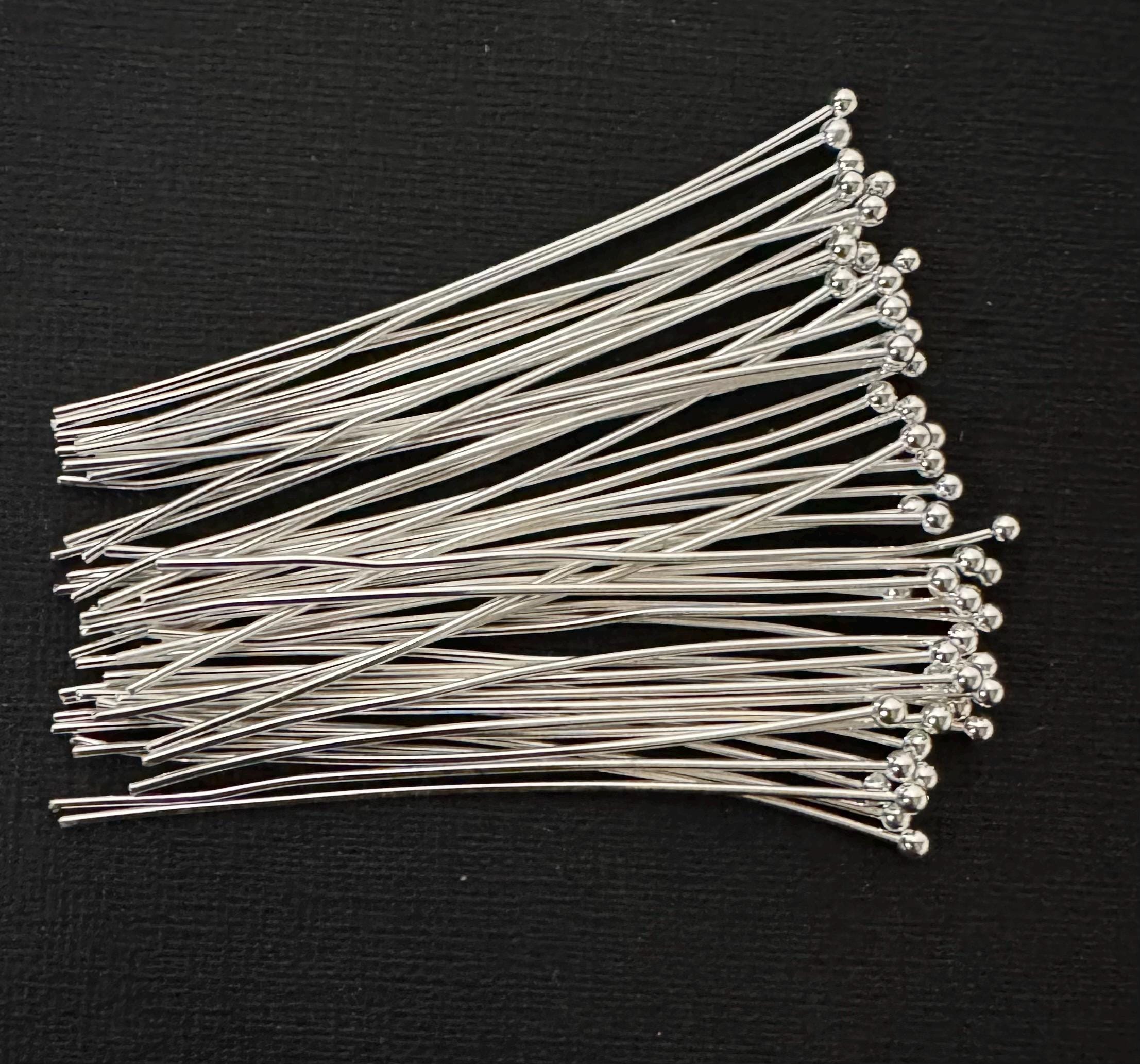 Pin 22 200 Silver Plated Ball End Head Pins: 22 Gauge, 2 Inch - Etsy