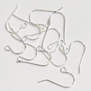 100 pcs  silver plated over brass earrings hook 20X11mm