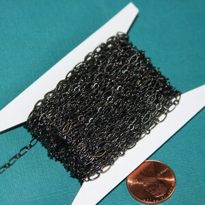 32ft spool Gunmetal Chain Long and Short Link 4X2mm Soldered Links image 3