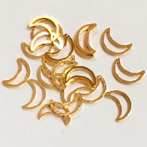 50 pcs  gold color brass Crescent links 10x6mm, bulk  gold crescent shape connector